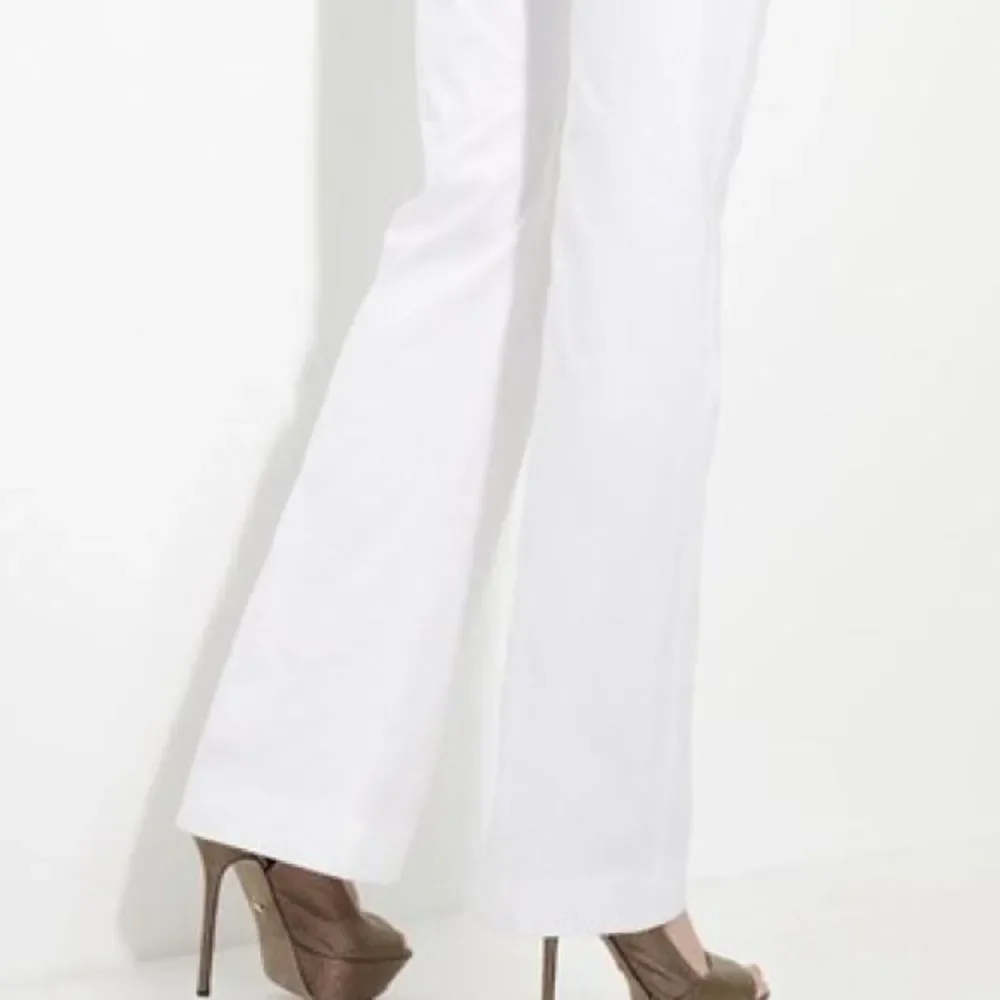 Piazza Sempione Violet Stretch Sateen White Pants
